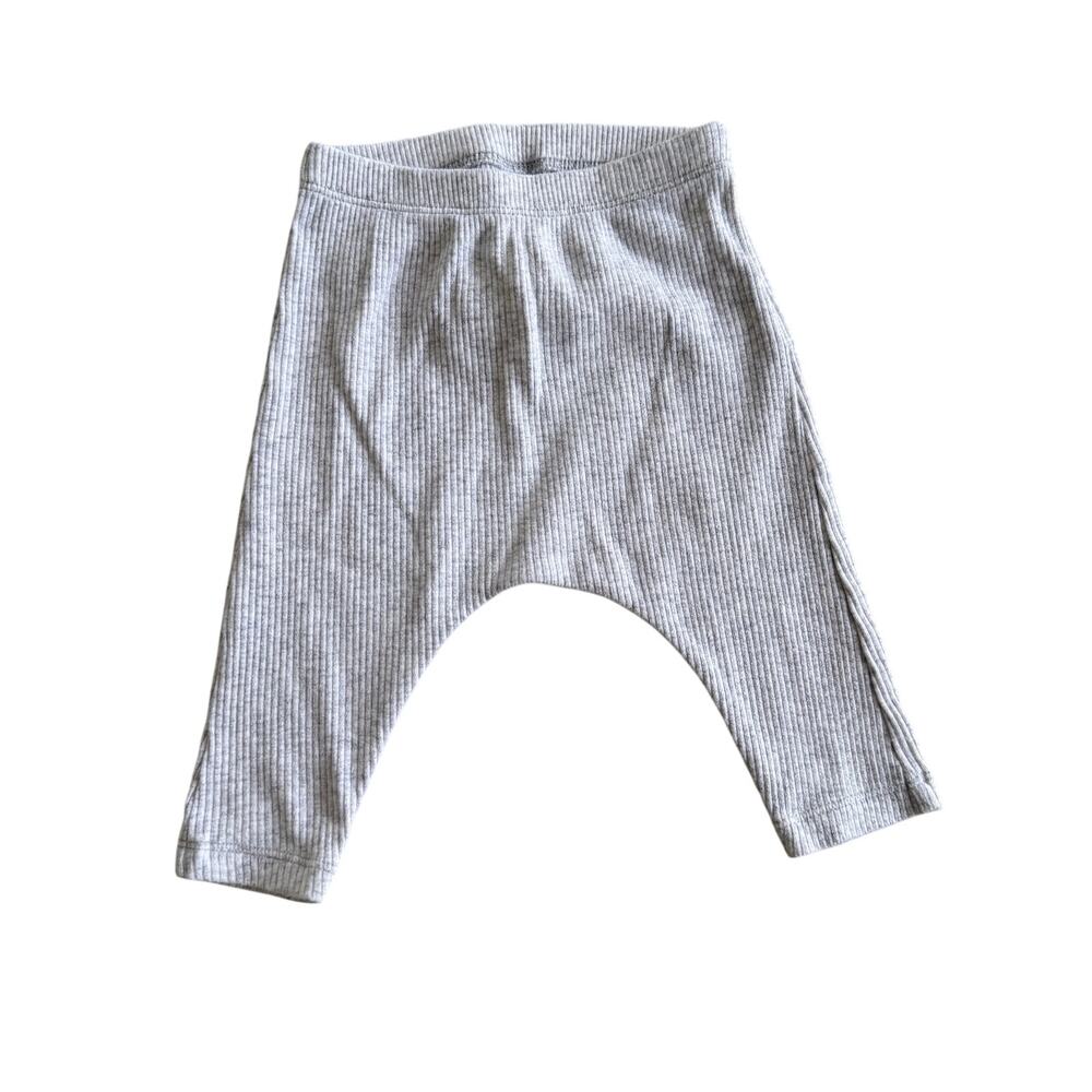 Old Navy Baby Unisex Rib-Knit Size 3–6 Months Light Gray Pants